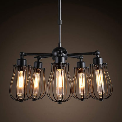 LUXRITE Vintage T9 LED Tube Light Bulbs 60W Equivalent, 2700K Warm White, 550 Lumens, Dimmable Edison Tubular Light Bulbs 5W, Clear Glass, LED Filament Bulb, UL Listed, E26 Standard Base (6 Pack)