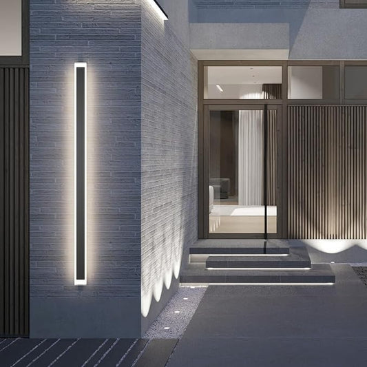 59In Long Outdoor Wall Light 4000K Dimmable IP65 Waterproof Linear Outdoor Light Modern Exterior Wall Lighting for Porch House