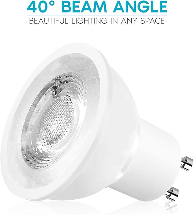 LUXRITE MR16 GU10 LED Bulbs Dimmable, 50W Halogen Equivalent, 5000K Bright White, 500 Lumens, 120V Spotlight LED Bulb GU10, Enclosed Fixture Rated, Perfect for Landscape or Home Lighting (16 Pack)