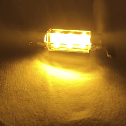 578 LED Bulb 43mm 44mm,211-2 Festoon LED Bulbs Amber Yellow,212-2 LED Car Bulb 6413 6429 DC 12V for Automotive Interior Door Cargo Lights (Pack 6)