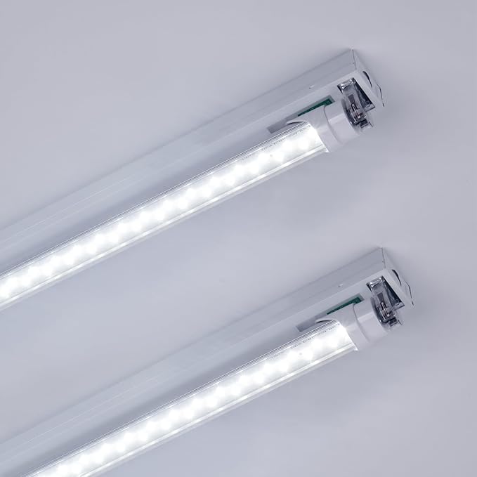 Barrina T8 LED Bulbs 4 Foot, Type B, 24W, 3200LM, 6000K Bright Light, Ballast Bypass, 4FT Fluorescent Replacement, Dual-End Powered, G13, T8 T10 T12 LED Replacement, Clear Cover, 16 Packs