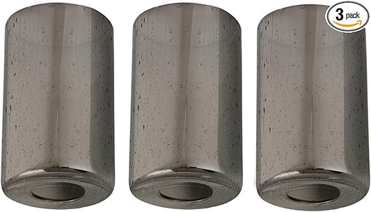 3 Pack Modern Raindrop Style Glass Shade, Cylinder Light Fixture Replacement Globe or Cover with 1-5/8-Inch Fitter for Pendant Light Chandelier Wall Sconce G0116