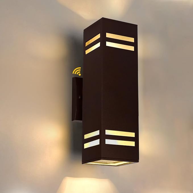 Dusk to Dawn Outdoor Wall Lights Fixture – ETL Listed, Aluminum Waterproof Wall Mount Square Design- Modern Exterior Lighting Outdoor Wall Sconce for Porch, Patio, Front Door