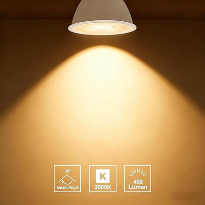 MR16 LED Bulb 50W Halogen Equivalent,3000K Warm White,5W MR16 GU5.3 12-36V AC&DC Spotlight Bulb,38° Beam Angle for Landscape,NO-Dimmable,6pack.