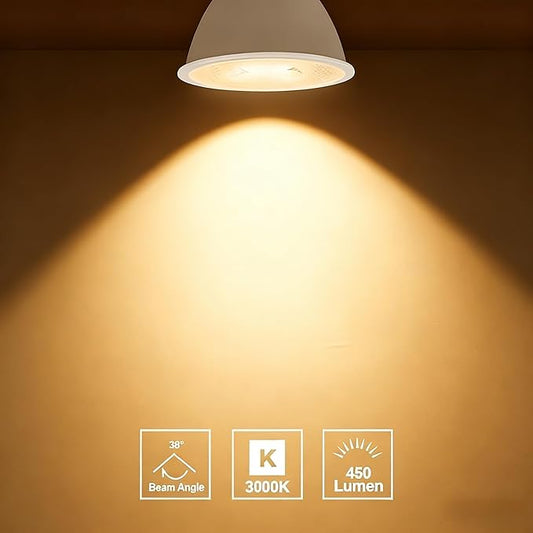 MR16 LED Bulb 50W Halogen Equivalent,3000K Warm White,5W MR16 GU5.3 12-36V AC&DC Spotlight Bulb,38° Beam Angle for Landscape,NO-Dimmable,6pack.