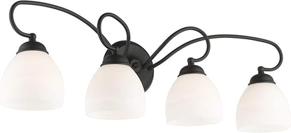 Livex Lighting 4754-04 Brookside 4-Light Bath Light, Black