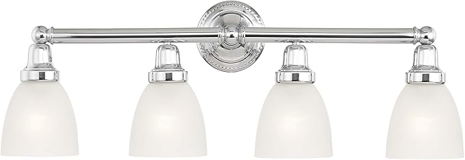 Livex Lighting 1024-05 Classic 4-Light Bath Light, Chrome