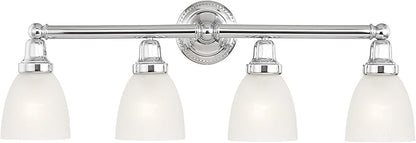 Livex Lighting 1024-05 Classic 4-Light Bath Light, Chrome