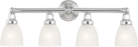 Livex Lighting 1024-05 Classic 4-Light Bath Light, Chrome