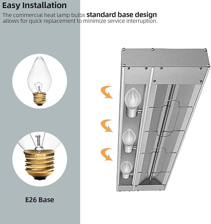 02.30.043.00 60 Watt Light Bulb Compatible with Hatco Heat Lamp Bulb, E25 High Temp Lamp for Commercial Heat Warmers, Torpedo Shaped Bulbs, 4 Packs