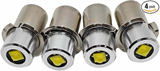 P13.5S PR2 LED Bulb Flashlight Replacement Led Conversion kit 2D 3D 4d Cell Bulbs 3W 3V 4.5V 6V for 2-4C&D LED Bulbs 4Pack
