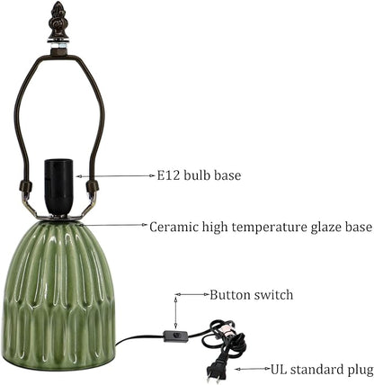 Tiffany Lamp Stained Glass Mushroom Table Lamps 6X6X12.5 Inch Pink Jewelry Baroque Style Small Night Light Ceramic Base Mini Accent Desk Light Suitable for Bedside Table Bedroom Children Room