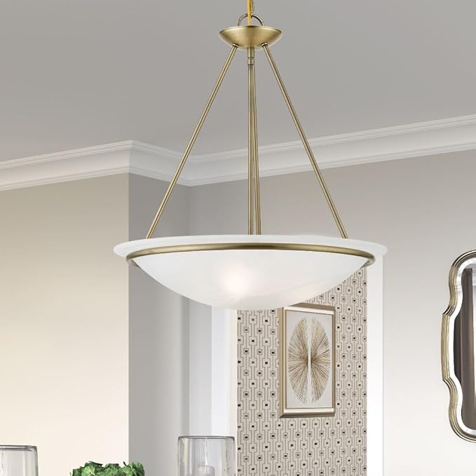 Livex Lighting 4826-91 Newburgh 3-Light Pendant, Brushed Nickel