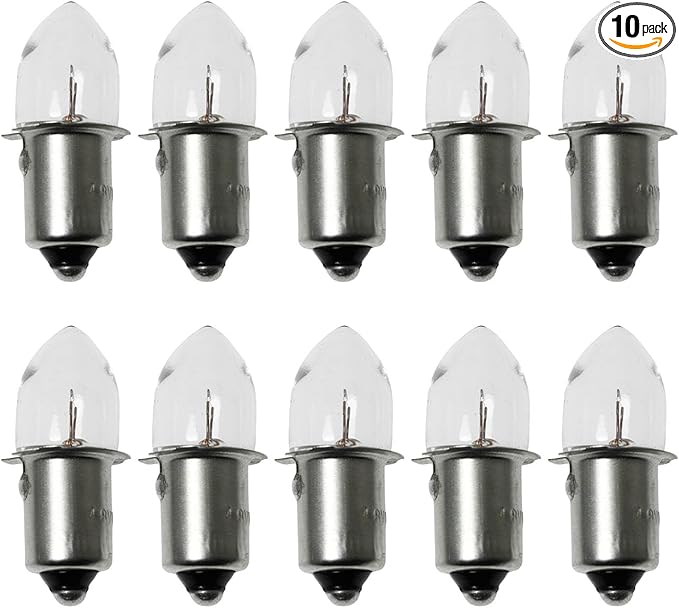 10PCS 102.4V0.7A Krypton Flashlight Bulb Replacement Bayonet Base Bulb Bayonet Base Krypton Replacement Bulb Flashlight Bulbs