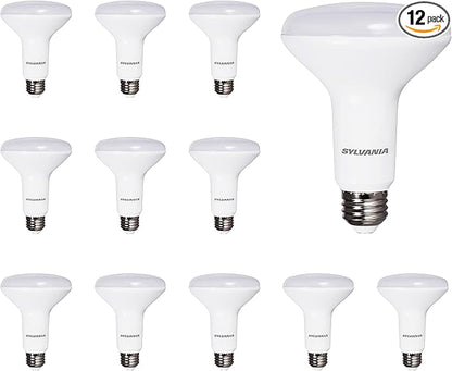 Sylvania LED Flood BR30 Light Bulb, 65W = 9W, 10 Year, 650 Lumens, Dimmable, 5000K, Daylight - 12 Pack (41264)