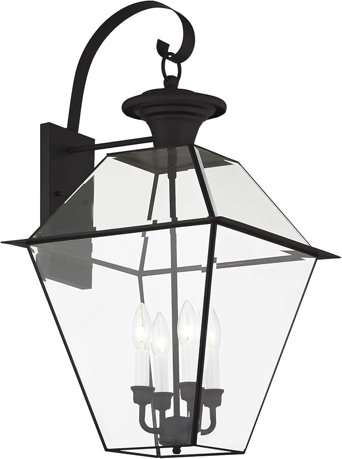 Livex Lighting 2386-04 Westover 4-Light Outdoor Wall Lantern, Black