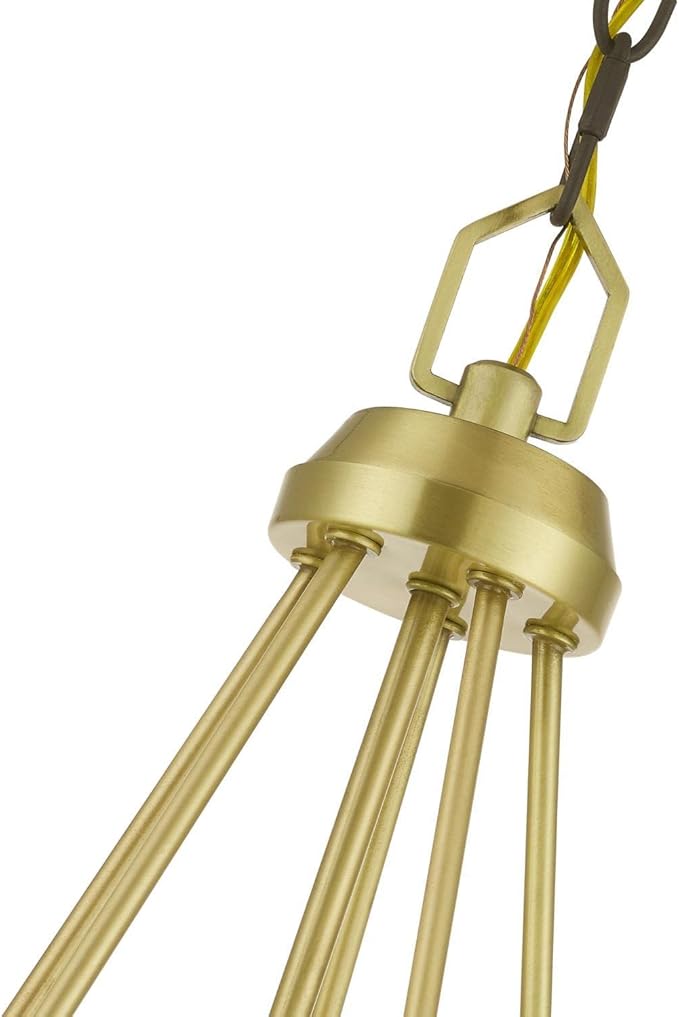 Livex Lighting 5 Light Satin Brass & Bronze Chandelier