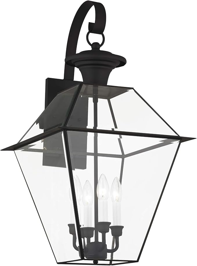 Livex Lighting 2386-04 Westover 4-Light Outdoor Wall Lantern, Black