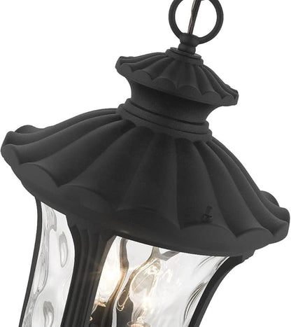 Livex Lighting 7858-13 Oxford 3-Light Outdoor Hanging Light, 11" x 11" x 20.5", White