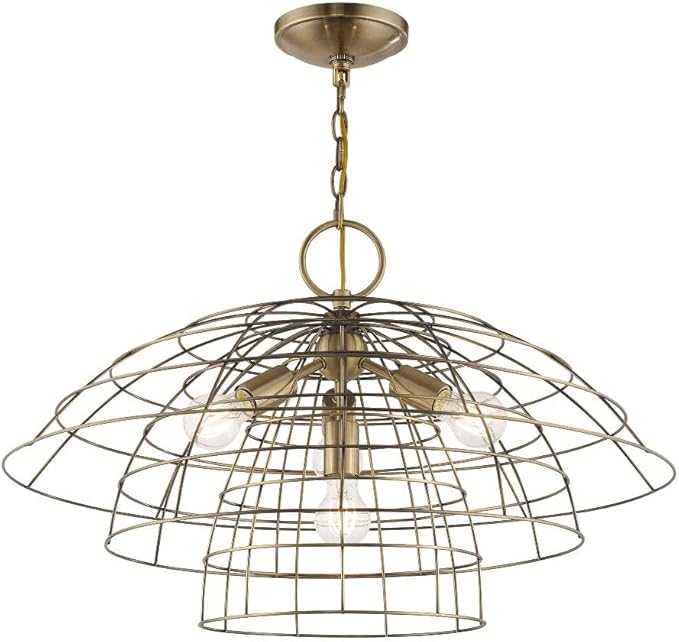 Livex Lighting 4 Lt Brushed Nickel Chandelier