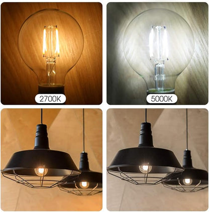 Energetic 12-Pack 4W Dimmable Globe LED Light Bulb, G25 Vintage Light Bulb, 40W Equivalent, 350Lumens, 2700K Soft White, E26 Base, ETL Listed
