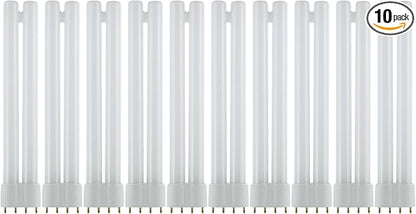 Sunlite FT18DL/835 Compact Fluorescent Plug-in Tube Light, 18 Watts 120 Volts, 10000 Rated Hours, 2G11 4-Pin Base, 1200 Luments, Twin Tube, 3500K Neutral White, 10 Pack
