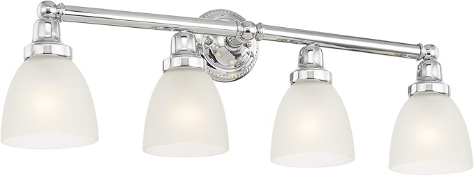 Livex Lighting 1024-05 Classic 4-Light Bath Light, Chrome