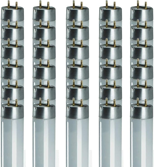 GoodBulb 25W 48 Inch T8 Fluorescent Light Bulb | 5000K Daylight Medium Bi-Pin Base | 2500 Lumens 85 CRI 36000 Life Hours | Car Dealership Lighting | 30 Pack