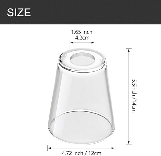 Fixture Replacement Clear Glass Shade, E26 Base with 1-5/8" Fitter, 6-Pack Cone Replacement Shades for Pendant Light, Wall Sconce, Vanity Light, Table Lamp