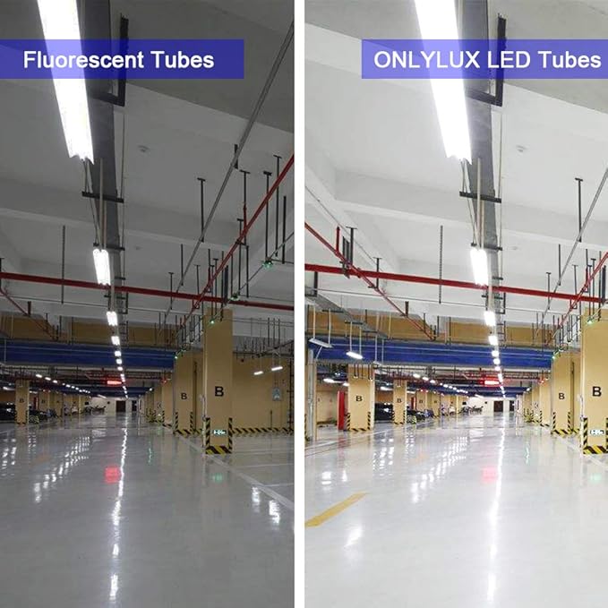 8ft LED Bulbs,12 Pack 96" 45W FA8 Single Pin LED Tube Lights 5400LM, 6000k, Milky Cover, F96T12 Bulb Fluorescent Replacement, Ballast Bypass