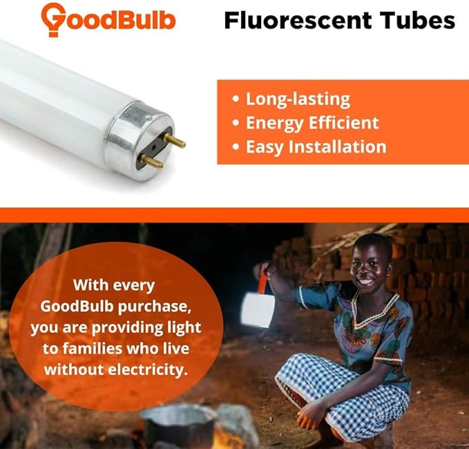 GoodBulb 28-Watt 46 Inch T5 Fluorescent Light Bulb 5000K Daylight White Color Medium Bi-Pin Base 2900 Lumens 85 CRI 36000 Life Hours Car Dealership Lighting Pack of 40 Bulbs