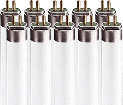 LUXRITE LR20775 (10-Pack) F54T5/835/HO 54-Watt 4 FT T5 High Output Fluorescent Tube Light Bulb, Natural 3500K, 4200 Lumens, G5 Mini Bi-Pin Base