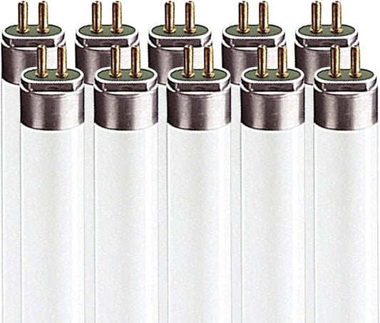 LUXRITE LR20775 (10-Pack) F54T5/835/HO 54-Watt 4 FT T5 High Output Fluorescent Tube Light Bulb, Natural 3500K, 4200 Lumens, G5 Mini Bi-Pin Base