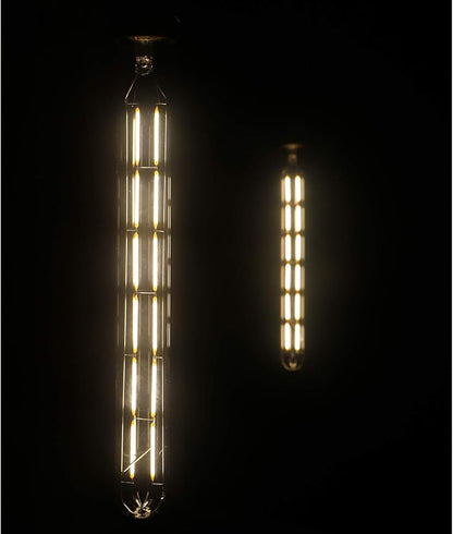 Dimmable Led Tubular Bulb 12W,3000K Soft White,T30 Long Tube Edison Led Vintage Filament Bulb,100W Equivalent,Clear Glass Cover, E26 Medium Base,4-Pack. (11.8in(300mm)-12W)