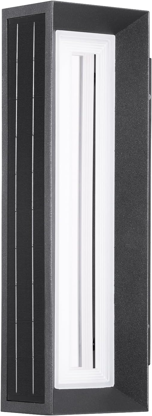 Solar Exterior Lighting Fixtures, 20.5" Waterproof Front Porch Light, 3000K LED Outdoor Sconce Lights, Modern Outdoor Wall Sconces, Extra Large Wall Lantern for House Garage Doorway Patio