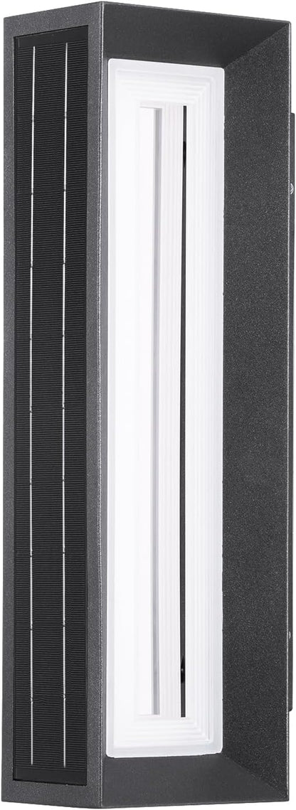 Solar Exterior Lighting Fixtures, 20.5" Waterproof Front Porch Light, 3000K LED Outdoor Sconce Lights, Modern Outdoor Wall Sconces, Extra Large Wall Lantern for House Garage Doorway Patio