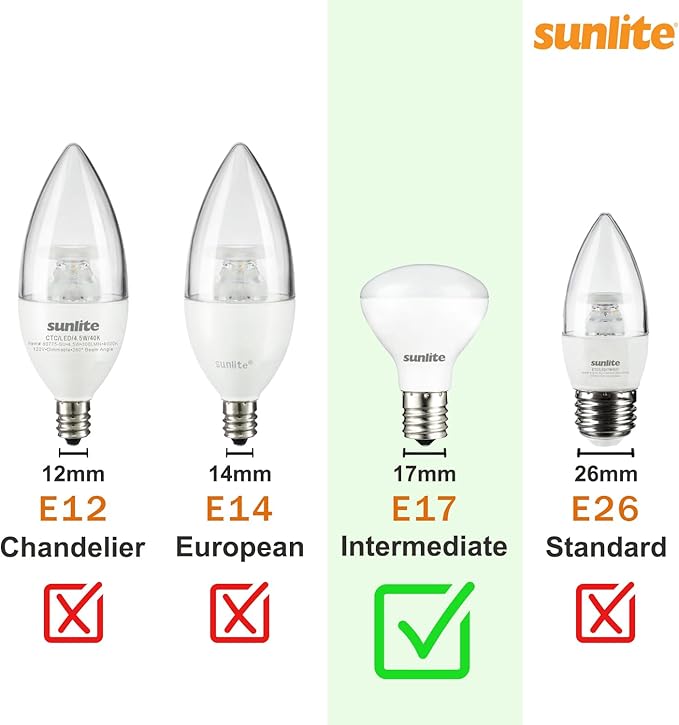 Sunlite LED Filament T6 T6.5 Tubular Light Bulb, 2 Watts (25W Equivalent), 180 Lumens, Intermediate E17 Base, Non-Dimmable, 139 mm, ETL Listed, 2700K Soft White, 6 Count