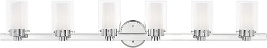 Livex Lighting 15456-05 Manhattan 6-Light Bath Light, Chrome