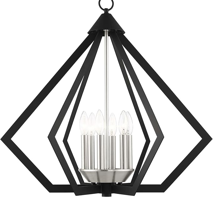 Livex Lighting 40926-04 6 Light Black Chandelier