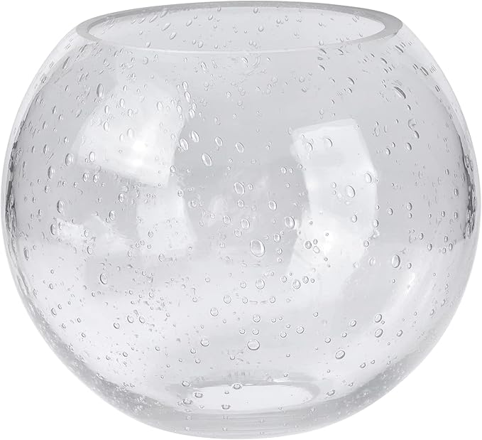 Glass Lamp Shade Replacement Globe & Cover for Lighting Fixture, 5.9" Diameter, 1-5/8 inch Fitter, 2 Pack Clear Seeded Bubble Globe Lamp Shade