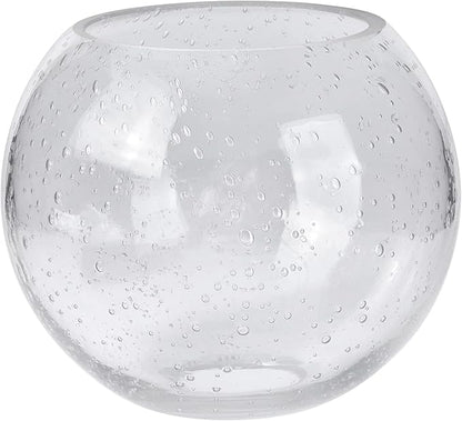 Glass Lamp Shade Replacement Globe & Cover for Lighting Fixture, 5.9" Diameter, 1-5/8 inch Fitter, 2 Pack Clear Seeded Bubble Globe Lamp Shade