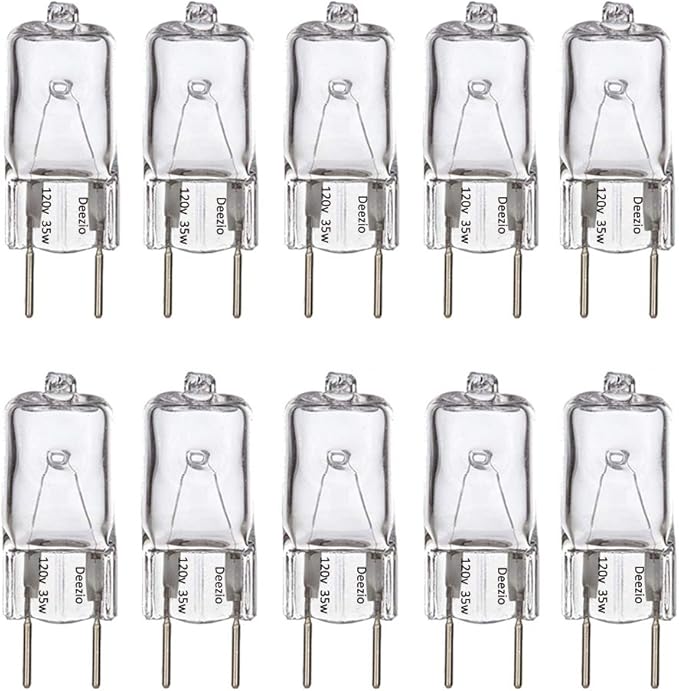 Deezio Xenon 20w g8 120 Volt Bulbs 20 Watt 120V T4 Light Bulbs JCD 190 Lumen, Pack of 10