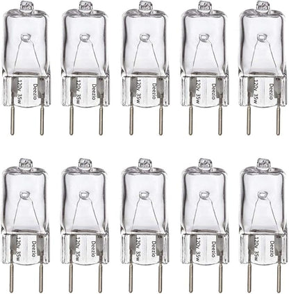 Deezio Xenon 20w g8 120 Volt Bulbs 20 Watt 120V T4 Light Bulbs JCD 190 Lumen, Pack of 10