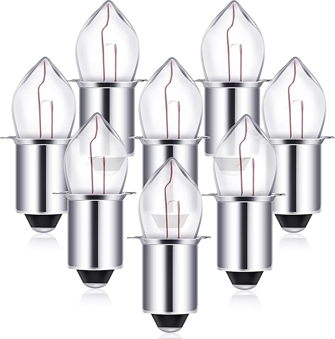 Mudder 8 Pieces 2D-2.4-Volt 0.7A Krypton Flashlight Bulb Replacement Bayonet Base Bulb