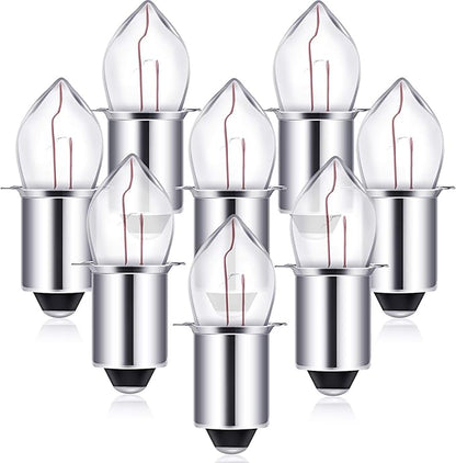 Mudder 8 Pieces 2D-2.4-Volt 0.7A Krypton Flashlight Bulb Replacement Bayonet Base Bulb