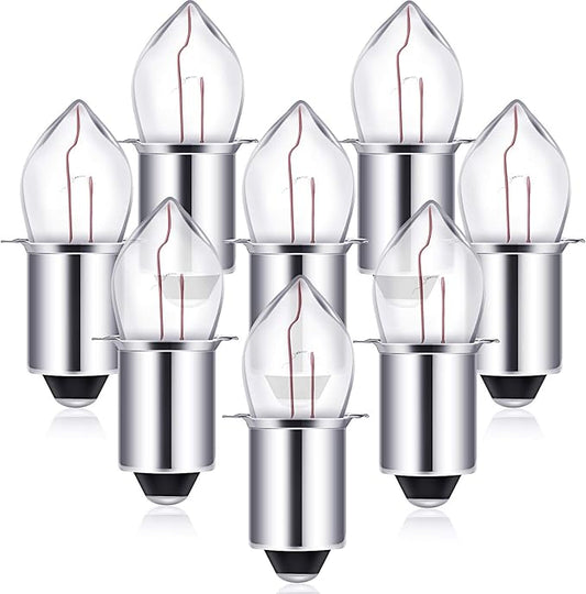 Mudder 8 Pieces 2D-2.4-Volt 0.7A Krypton Flashlight Bulb Replacement Bayonet Base Bulb