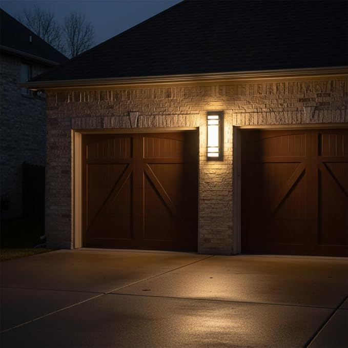 2Pack Outdoor Wall Lights 16 Inch,Dimmable Exterior Wall Sconce,3000K-6000K Adjustable Color Temperature,IP65 Waterproof Black Porch Light for House,Garage,Patio,Garden,Backyard,Front Door