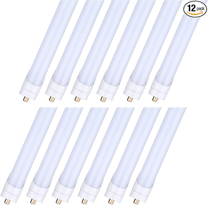 8 Foot Led Lights, F96T12 8ft Led Bulbs Fluorescent Replacement, T8 T10 T12 96" 45Watt FA8 Single Pin LED Shop Lights 5400LM, Ballast Bypass, 5000k, Workshop, Warehouse, Frosted Cover(12 Pack)