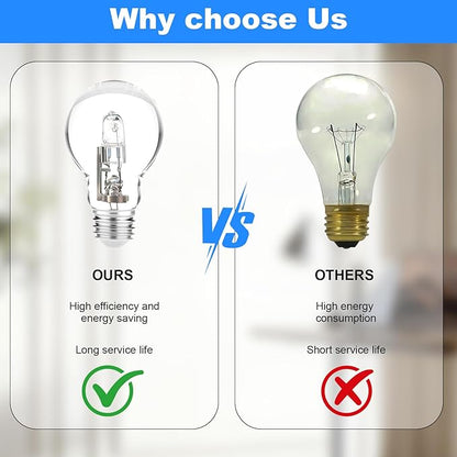 043168787963 78796 Halogen Light Bulbs for A19 Bulb Types 43 Watt 120V Replace 78796 E26 Thread Suitable (8 Pcs)