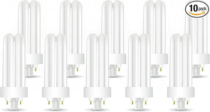 Circle (10 Pack) PLT-26W 850, 4 Pin GX24q-3, 26 Watt Triple Tube, Compact Fluorescent Light Bulb